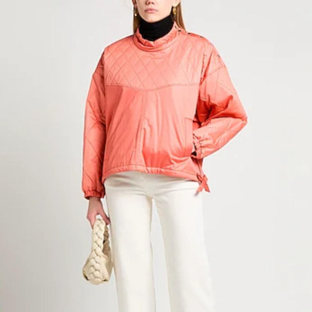 Isabel Marant casual woven quilted jacket in salmon pink size 36 (US 4, S)